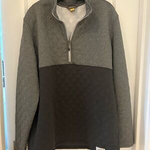 Eddie Bauer Two-Tone Gray Zip-Up Sweater